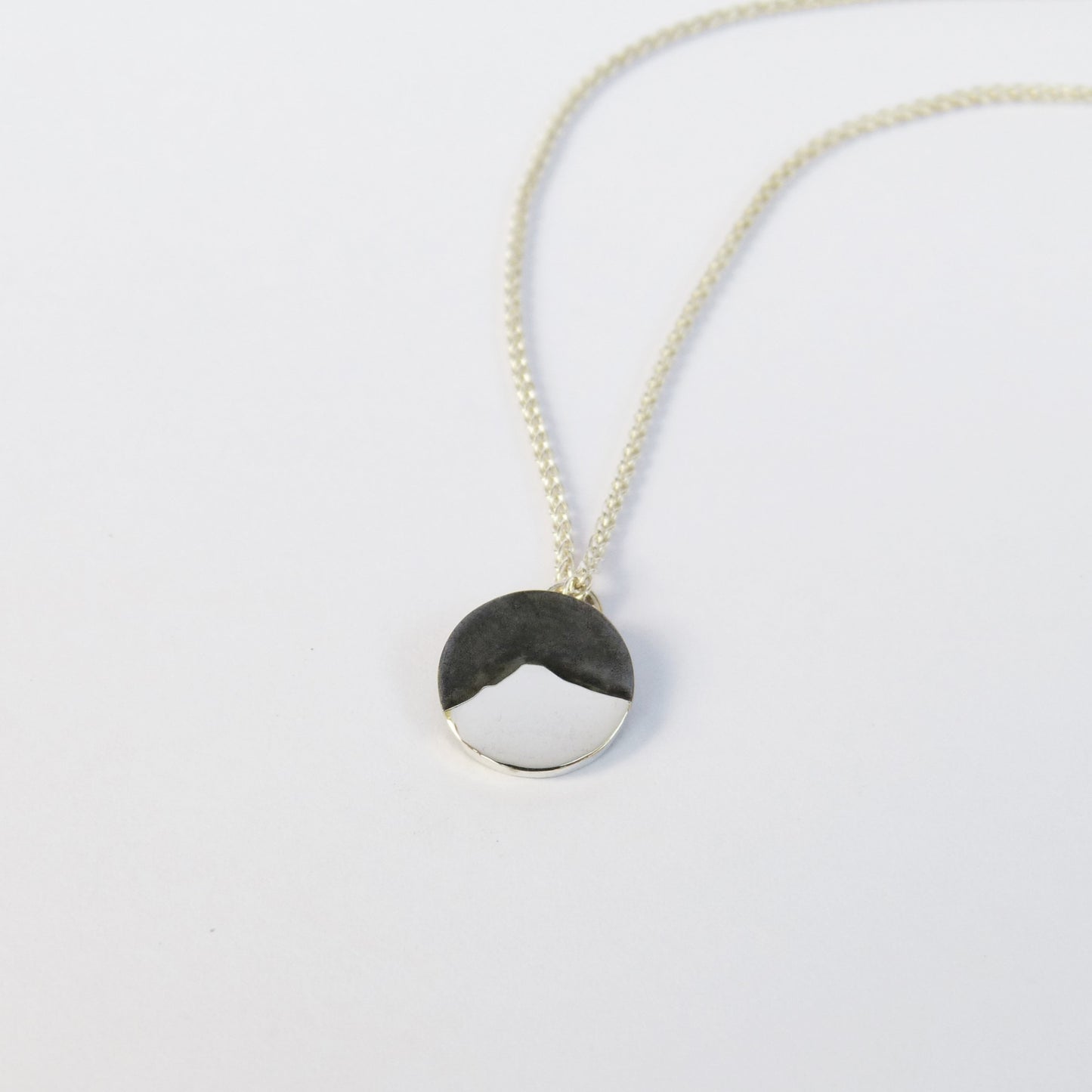 Jen Cunningham | Goatfell Pendant | Polished and Oxidised