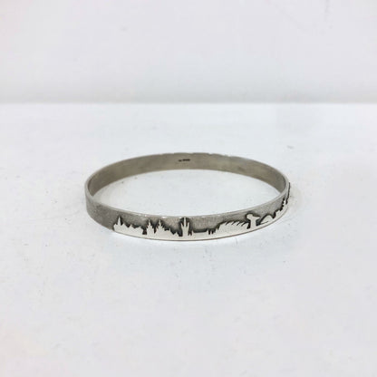 Jen Cunningham | Glasgow City Skyline Bangle Sterling Silver