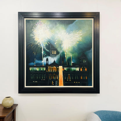 Lesley Banks | Fireworks, Green and Gold