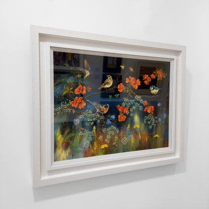 Lesley McLaren | Birds on a Flowering Quince Branch