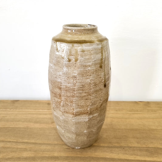 Robert Hunter | Faceted Wood Ash Glaze Vessel