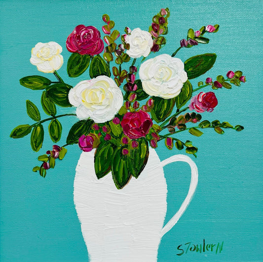 Sheila Fowler | White Roses in White Jug