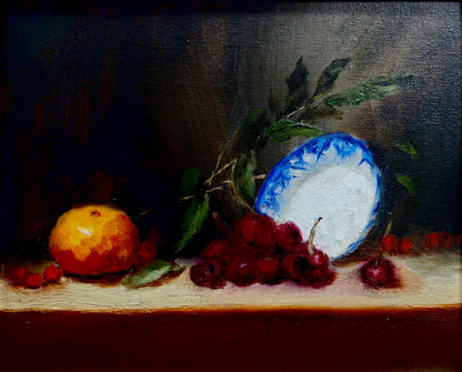 Frances Lowrie - 'Still Life with Blue and White Bowl'