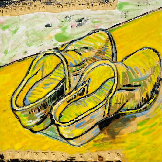 Sian Mather | Yellow Clogs, Leather