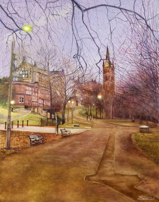 Lesley Anne Derks | View Of Glasgow University From Kelvingrove Park